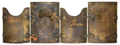 Lot 141 - AN INDIAN BRASS ARMOUR (CHAR AINA)
