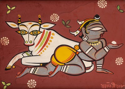 Lot 211 - JAMINI ROY (INDIAN, 1887-1972): BALAKRISHNA