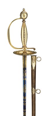 Lot 200 - A FINE ENGLISH SMALL-SWORD WITH SILVER-GILT HILT