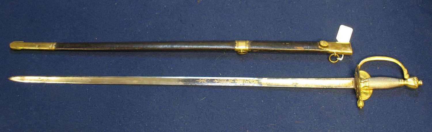 Lot 220 - A 1796 PATTERN INFANTRY OFFICER'S SWORD BY SAMUEL BRUNN