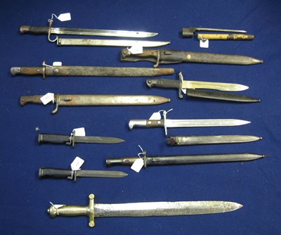 Lot 234 - A GROUP OF FORTY-FIVE VARIOUS BAYONETS
