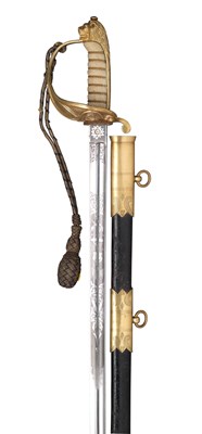 Lot 250 - A POST 1902 NAVAL OFFICER'S SWORD; A CONTINENTAL NAVAL OFFICER'S SWORD; AND A CONTINENTAL CAVALRY