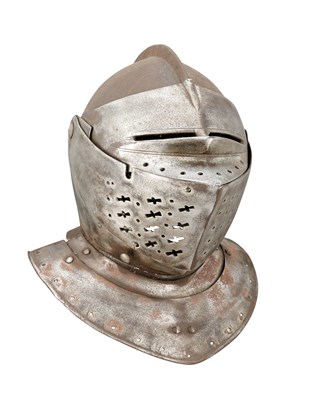 Lot 292 - A COMPOSITE NORTH GERMAN CLOSE HELMET FOR FIELD USE