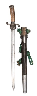 Lot 340 - A GERMAN HUNTING SHORTSWORD