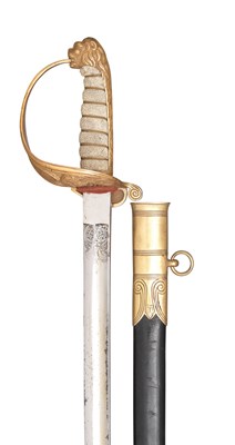 Lot 345 - A BRITISH NAVAL OFFICER'S SWORD