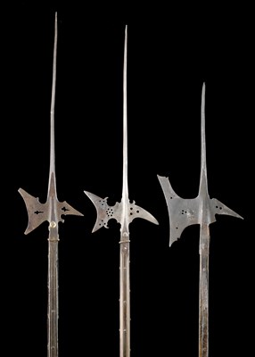 Lot 353 - THREE GERMAN HALBERDS