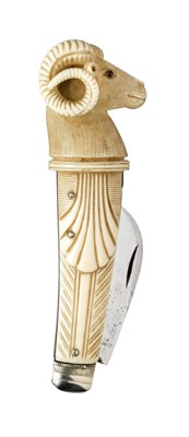 Lot 371 - AN IVORY-MOUNTED FOLDING KNIFE BY HURST