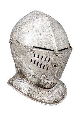 Lot 373 - A NORTH ITALIAN CLOSE HELMET