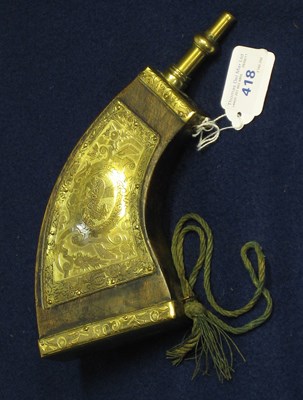 Lot 418 - A POWDER-FLASK IN GERMAN EARLY 17TH CENTURY STYLE