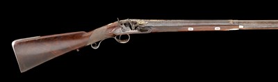 Lot 425 - A 16 BORE SILVER-MOUNTED FLINTLOCK SPORTING GUN BY W. BOND