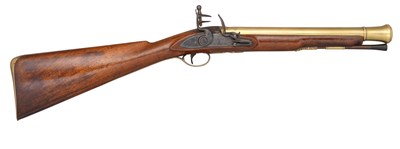Lot 429 - A FLINTLOCK BLUNDERBUSS BY C. MOORE