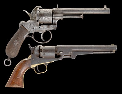 Lot 433 - A .36 CALIBRE U.S. MANHATTAN FIREARMS COMPANY SERIES IV PERCUSSION REVOLVER