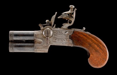 Lot 453 - A 40 BORE FLINTLOCK TAP-ACTION PISTOL BY RICHARDSON