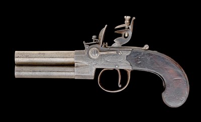 Lot 454 - A 54 BORE FLINTLOCK TAP-ACTION PISTOL BY THEOPHILUS RICHARDS