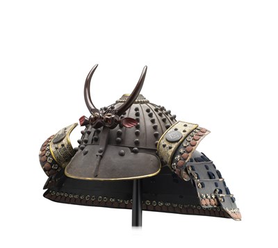 Lot 13 - A JAPANESE HELMET (SUJIBACHI KABUTO)
