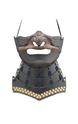 Lot 17 - A JAPANESE 'RESSEI STYLE' FACE DEFENCE (MEMPO)