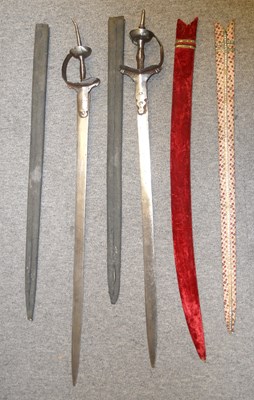 Lot 48 - TWO INDIAN SWORDS (FIRANGI)