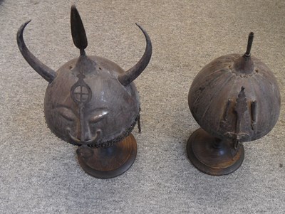 Lot 61 - TWO INDO-PERSIAN HELMETS (KULAH-KHUD)