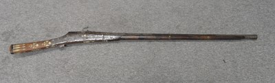 Lot 66 - A 6 BORE INDIAN MATCHLOCK GUN