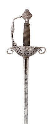 Lot 88 - AN ENGLISH DISH-HILT RAPIER