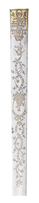 Lot 98 - A FINE FRENCH SILVER-MOUNTED HUNTING SWORD COMMEMORATING THE PEACE OF HUBERTUSBURG