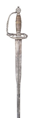 Lot 110 - AN ENGLISH SILVER-HILTED SMALL-SWORD