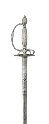 Lot 114 - A FRENCH SILVER-HILTED SMALL-SWORD