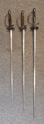 Lot 187 - THREE SMALL-SWORDS LAST QUARTER OF THE 18TH CENTURY