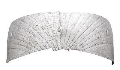 Lot 226 - A RARE LATE GOTHIC CANTLE PLATE