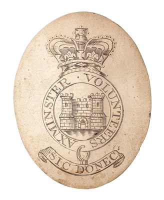 Lot 356 - A RARE BELT PLATE FOR THE AXMINSTER VOLUNTEERS
