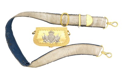 Lot 358 - A SAXON GARDE RIETER OFFICER'S POUCH AND BELT