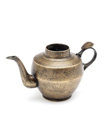 Lot 47 - A SMALL CHINESE BRASS TEAPOT, TONGZHI MARK AND PROBABLY OF THE PERIOD (1862-1874)