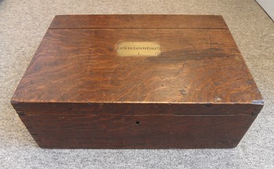 Lot 395 - AN OAK CASE FOR CUTLERY BY HUNT & ROSKELL, 19TH CENTURY