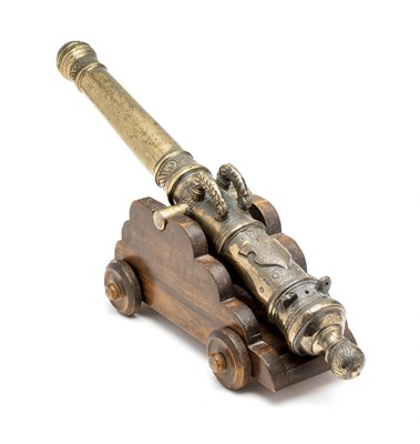 Lot 415 - A BRONZE SALUTING CANNON IN 17TH CENTURY STYLE