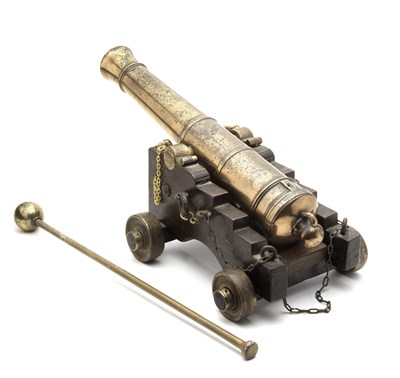 Lot 417 - A BRONZE SALUTING CANNON