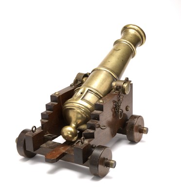 Lot 418 - A BRONZE CANNON