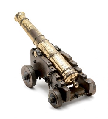 Lot 420 - A BRONZE SALUTING CANNON