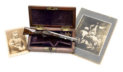 Lot 436 - A 5MM FINELY CONSTRUCTED MINIATURE FLINTLOCK SPORTING GUN BY ALBERT GRIFFITHS