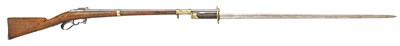 Lot 437 - A RARE 9MM FRENCH FIRST PATTERN MODEL 1854 PIN-FIRE RIFLED CARBINE BY TREUILLE DE BEAULIEU FOR THE '