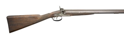 Lot 446 - A D.B. 16 BORE PERCUSSION SPORTING GUN BY JAMES BURROW