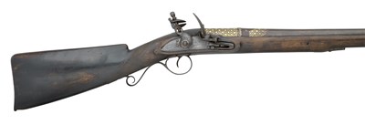 Lot 451 - A .750 CALIBRE EAST INDIA COMPANY FLINTLOCK MUSKET WITH INDIAN BARREL
