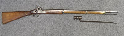 Lot 453 - A .700 CALIBRE NATIVE TWO BAND PERCUSSION MUSKET