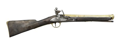 Lot 461 - A FLINTLOCK BLUNDERBUSS BY EDWARDS