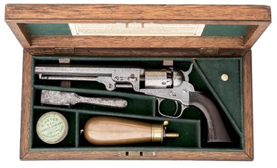 Lot 470 - A CASED .31 CALIBRE COLT LONDON SIXTH MODEL 1849 FIVE-SHOT PERCUSSION POCKET REVOLVER