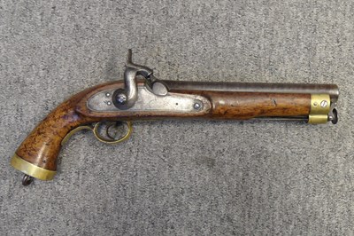 Lot 477 - A .650 CALIBRE PERCUSSION PISTOL OF INDIAN ARMY CONTRACT