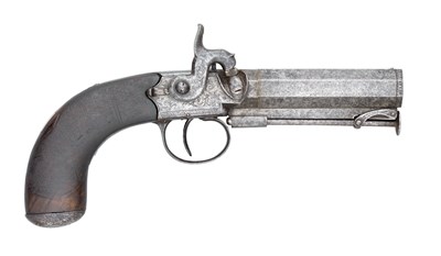 Lot 480 - A 16 BORE PERCUSSION TRAVELLING PISTOL BY COLLINS
