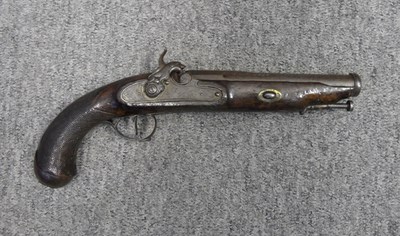 Lot 488 - A 14 BORE SPANISH PERCUSSION PISTOL BY MANUEL ORBEA EN EIBAR