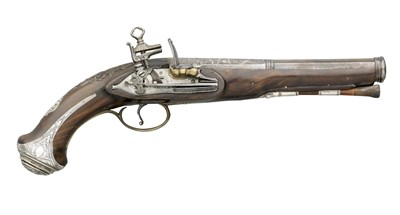 Lot 493 - A 14 BORE SPANISH MIQUELET-LOCK PISTOL BY IOAN DEOP
