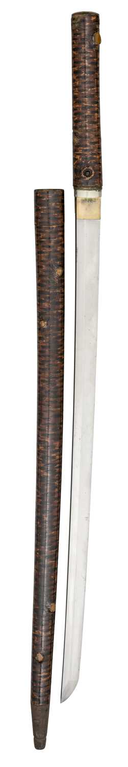 Lot 86 - A JAPANESE SHIKOMIZUE (SWORD STICK); BLADE CIRCA 1750-1800