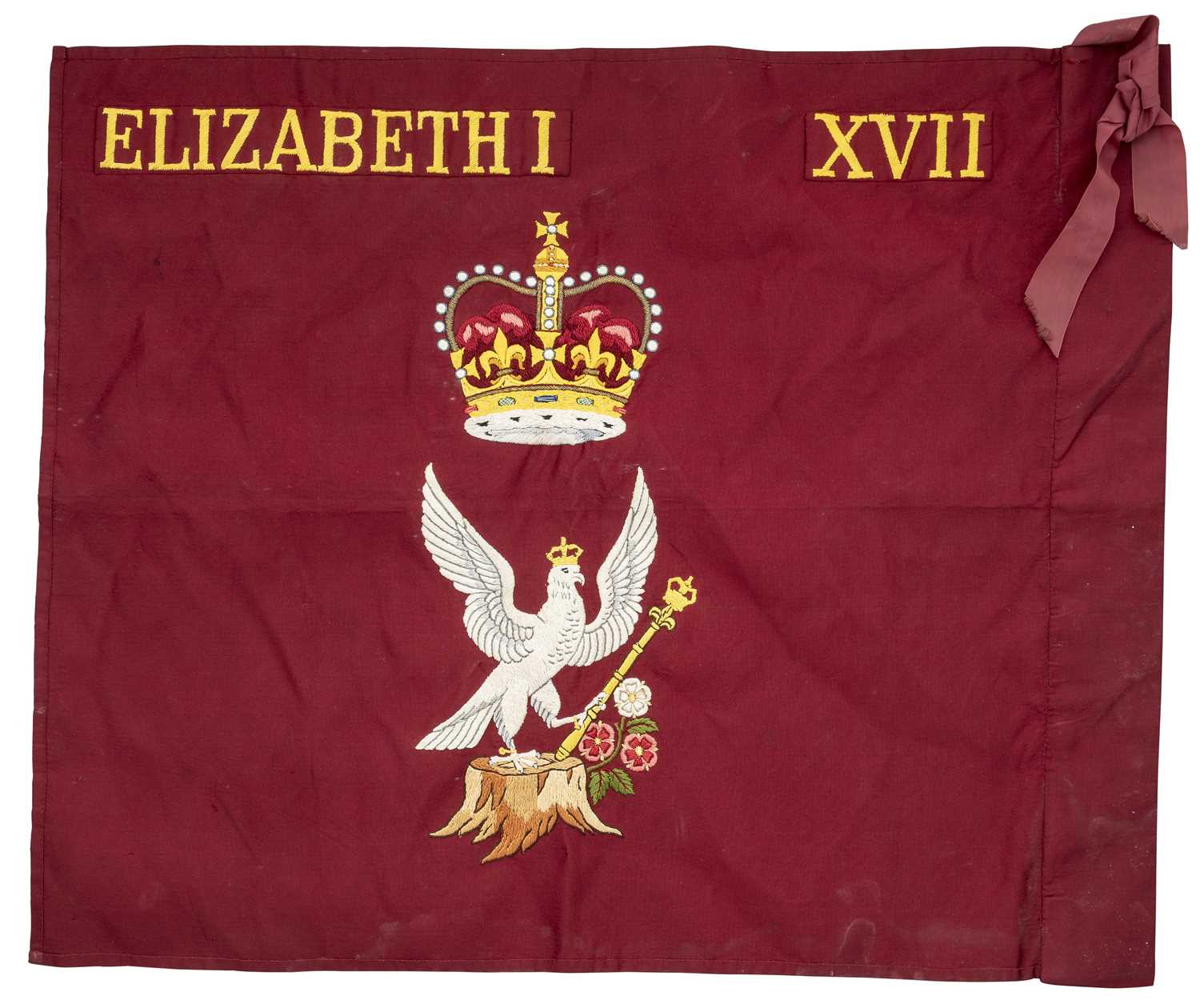 Lot 351 - A GRENADIER GUARDS COMPANY FLAG AND OTHER ITEMS
